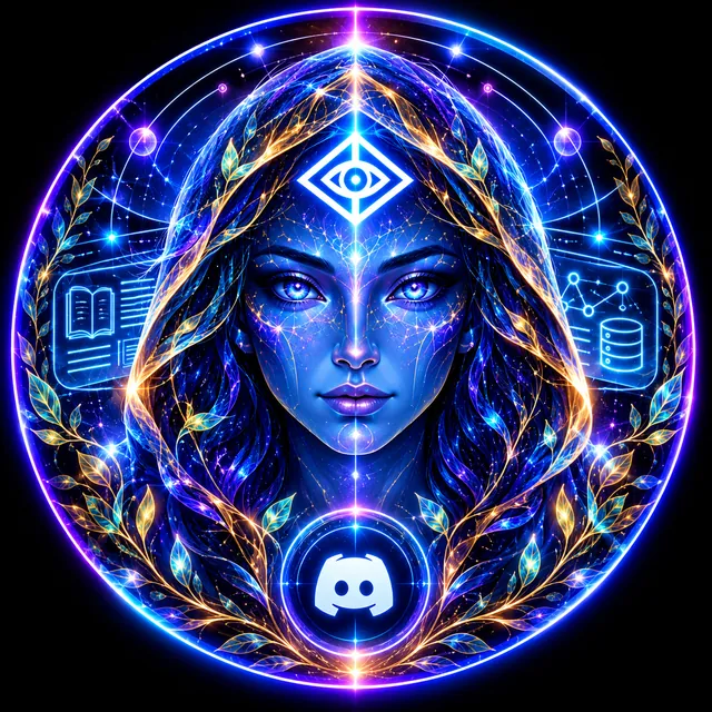 A.L.E.X.'s Discord avatar: her portrait in a glowing ring with the Discord logo